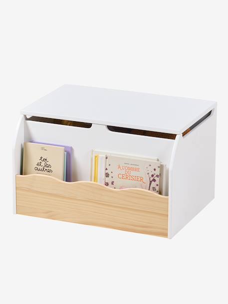Wavy wooden storage chest wood 