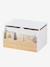 Wavy wooden storage chest wood 