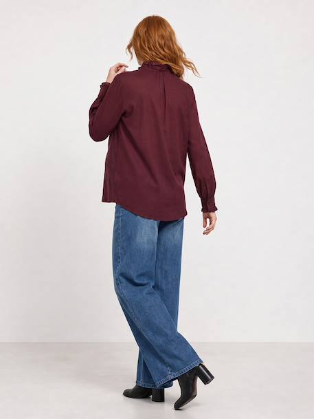 Maternity and nursing shirt plum 
