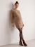 Maternity long-sleeved knit dress taupe 
