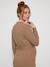 Maternity long-sleeved knit dress taupe 