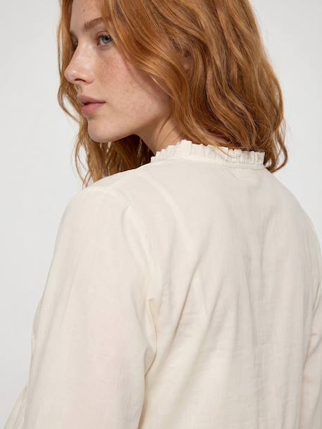Maternity and nursing blouse ecru 