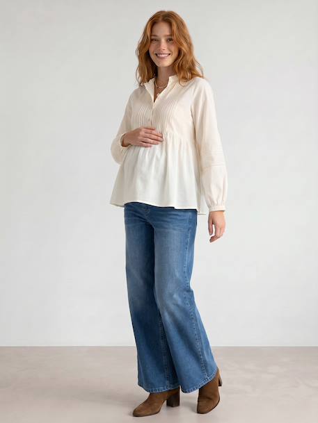 Maternity and nursing blouse ecru 