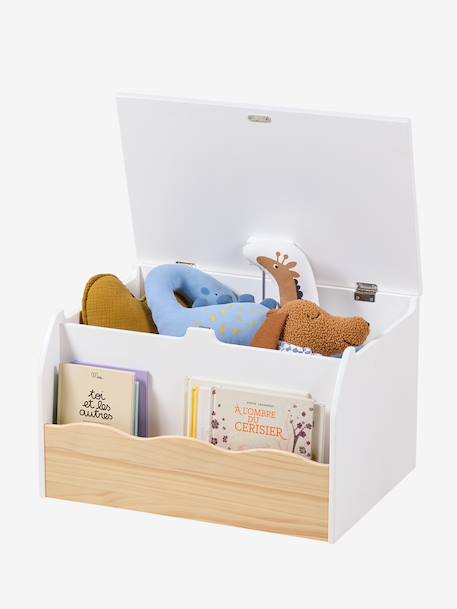 Wavy wooden storage chest wood 