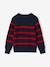 Striped Top for Boys bordeaux red+ecru+ink blue+medium blue+sage green 