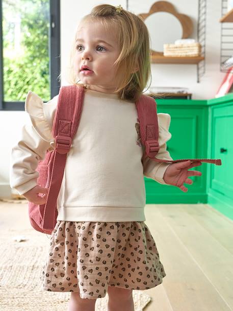 Long-sleeved dress for baby girls vanilla 