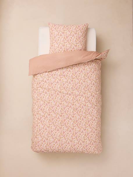 Kids' duvet cover set and pillowcase old rose 