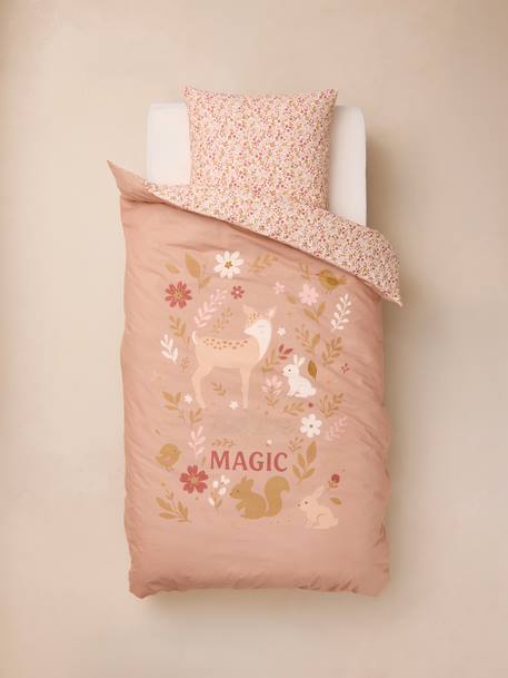 Kids' duvet cover set and pillowcase old rose 