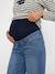 Wide-leg maternity jeans stone 