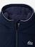 Hooded puffer jacket for boys blue+rust 