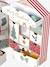 Striped house-shaped Advent Calendar cinnamon 