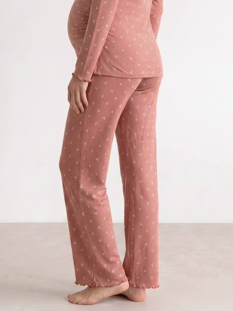 2-piece maternity pyjamas dusky pink 
