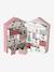 Striped house-shaped Advent Calendar cinnamon 