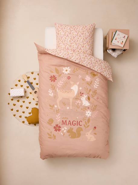 Kids' duvet cover set and pillowcase old rose 