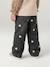 Wide-leg jeans with small embroidered hearts denim grey+double stone+stone 