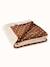 Cotton muslin and sherpa blanket chocolate 