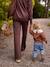 Long-sleeved jumper for baby girls mauve+mocha 