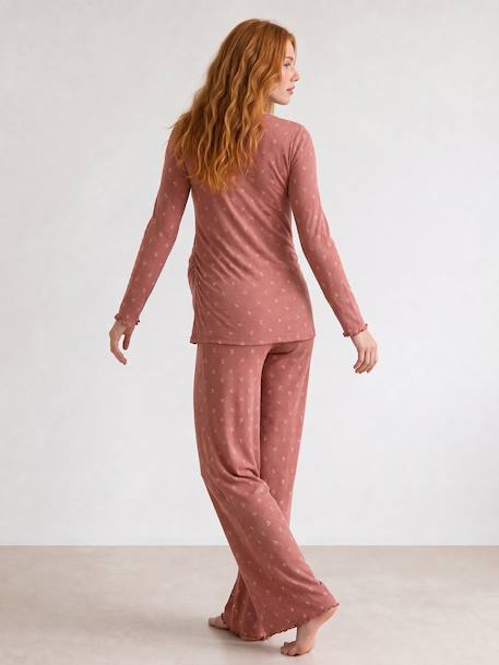 2-piece maternity pyjamas dusky pink 