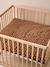 Cotton muslin playpen mat chocolate 