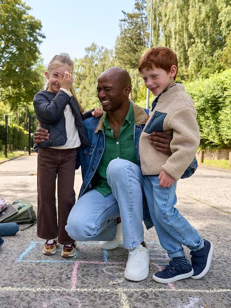 3-in-1 parka with removable inner jacket for boys pecan nut+slate blue 