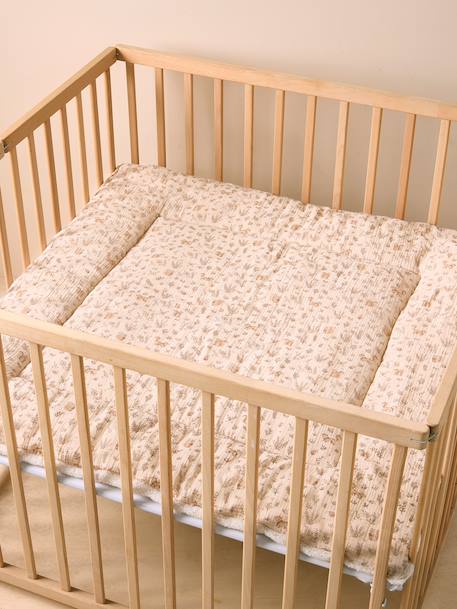 Nutty cotton muslin playpen mat twine 