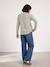Wide-leg maternity jeans stone 