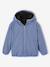 Reversible hooded jacket for boys fir green+grey blue 