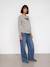 Wide-leg maternity jeans stone 