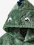 Fleece poncho blanket for boys dark green 
