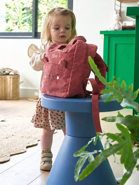 Personalised baby girls backpack old rose 
