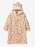 Fleece blanket poncho for girls ecru 