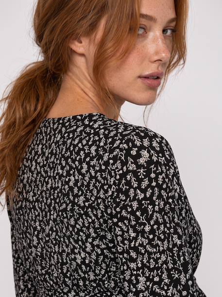 Maternity dress with long sleeves black 