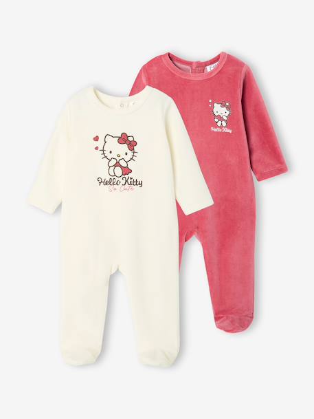 Pack of 2 Hello Kitty pyjamas for baby girls raspberry pink 