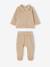Pack of 2 pyjamas with back opening for baby girls marl beige 