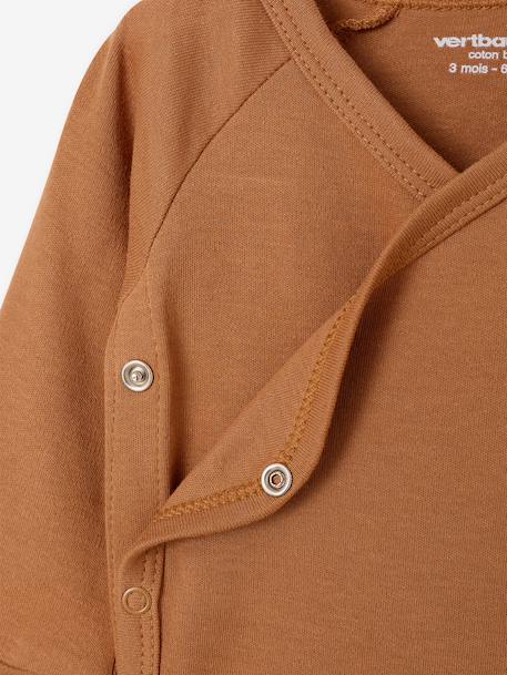 Pack of 5 long-sleeved bodysuits for baby caramel 