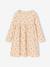 Dress & Jacket Outfit with Floral Print for Girls camel+grey green+navy blue+pale yellow 