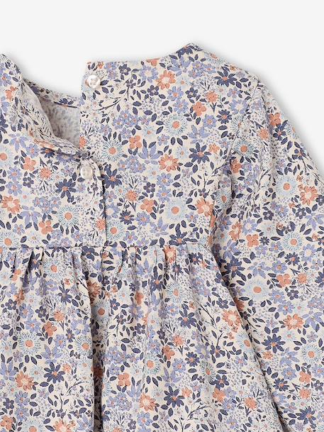 Long-sleeved dress for baby girls blue+hazel 