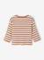 Long-sleeved striped T-shirt for baby cappuccino+khaki 