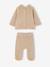 Pack of 2 pyjamas with back opening for baby girls marl beige 