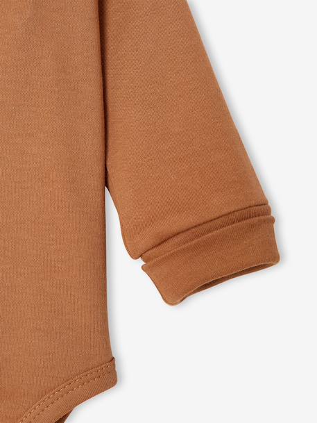 Pack of 5 long-sleeved bodysuits for baby caramel 
