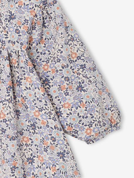 Long-sleeved dress for baby girls blue+hazel 
