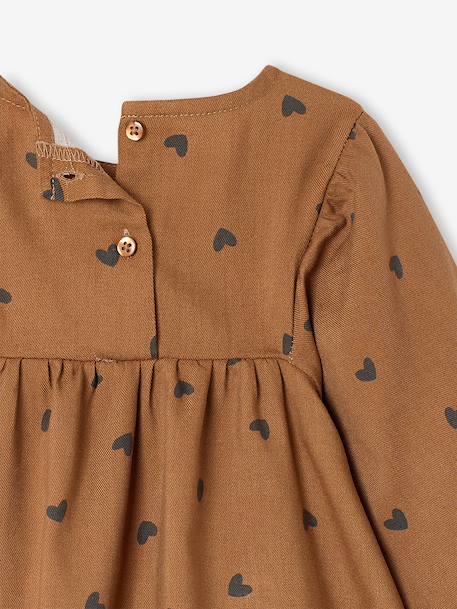 Long-sleeved dress for baby girls blue+hazel 