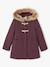 Hooded Duffel Coat with Toggles, in Woollen Fabric, for Girls blush+camel+grey green+plum 
