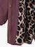 Hooded Parka with Faux Fur Lining for Girls black+dark green+dusky pink+plum 