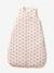Velour baby sleep bag with removable sleeves ecru 