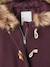 Hooded Duffel Coat with Toggles, in Woollen Fabric, for Girls blush+camel+grey green+plum 