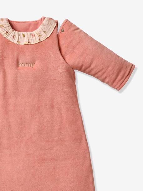 Cocotte velour baby sleep bag peach pink 