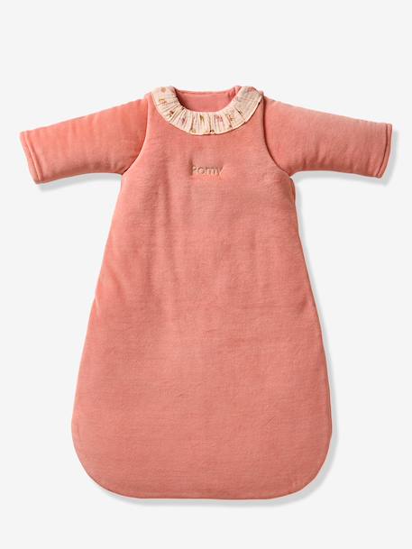 Cocotte velour baby sleep bag peach pink 