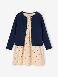 Dress & Jacket Outfit with Floral Print for Girls