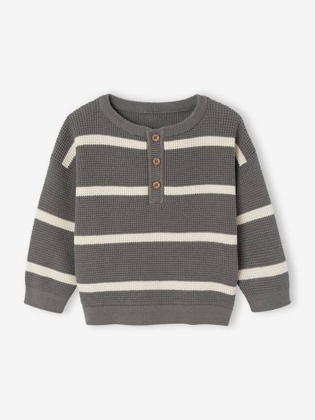 Baby long-sleeved jumper grey green 